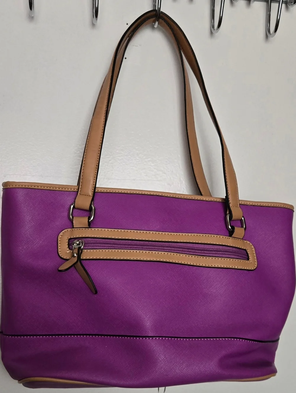 Pink and Tan Tote Bag - Picture 4 of 7